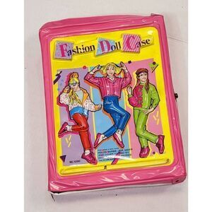 Vintage doll carrier with clothing